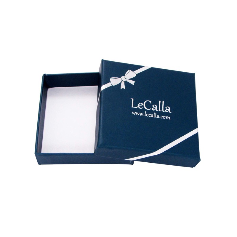 LeCalla Sterling Silver Jewelry Light Weight Square Dainty Small Hoop