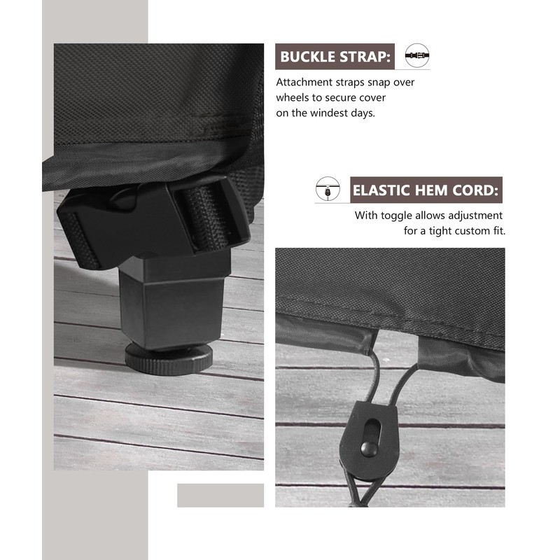 ULTCOVER Rectangular Gas Fire Pit Table Cover 45x24 inch Waterproof