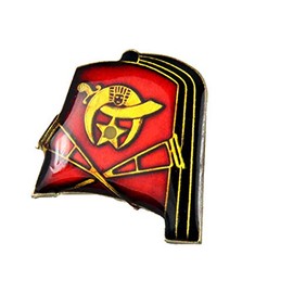 6030628 Shriner Fez Crutches Lapel Pin Oriental Band Shrine Brooch Fezz Hat
