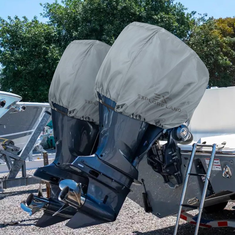 Explore Land Outboard Motor Cover - Waterproof 600D Heavy Duty