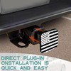 Trailer Hitch Cover American Flag Square 2 Inch Receiver Tube