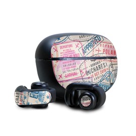 Glossy Glitter Headphone Skin Compatible with Bose Ultra Open Earbuds - Ive Been Everywhere - Premium Vinyl Protective Wrap Decal Cover - Easy to Apply | Crafted in The USA by MightySkins