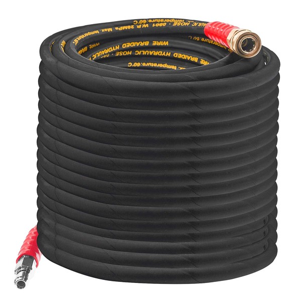 Hourleey 50FT Pressure Washer Hose with 3/8 Inch Quick Connect,