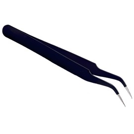 Precision Tweezer, Non-Magnetic Curved Tweezer, Stainless Steel Eagle Beak Tweezers for Craft, Electronics, Soldering, Experimental Work, Seashell Display, Jewelry-Making