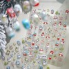 Christmas Nail Stickers Red Snowman Nail Art Stickers 5D Embossed