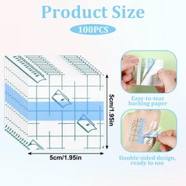 Makeup Mixing Palette, 100 PCS Single Use Makeup Hand Palette Artist Cosmetic Tray Adhesive Make Up Tape Transparent Waterproof Foundation Mixing Tray for Women and Girls Supplies