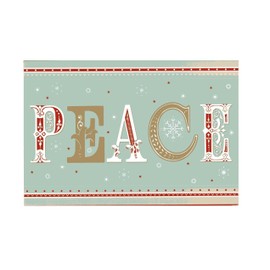 Religious Christmas Card 8 Pack, Peace, Let Us Rejoice on the Day Christ was Born (4.75 Inches x 6.75 Inches, White Envelopes)