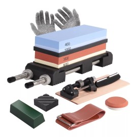 Zhx 400/1000 3000/8000 Juego De Piedra Afilar Doble Con Base
