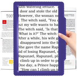 5X Magnifying Glass for Reading,Large and Lightweight Magnifier Offering a Spacious Viewing Area, Magnifier for Enhancing Reading of Fine Prints and Assisting Individuals with Visual Impairments,Blue