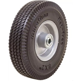 Marathon 8x2" Flat Free, Hand Truck / All Purpose Utility Tire on Wheel, 2.375"