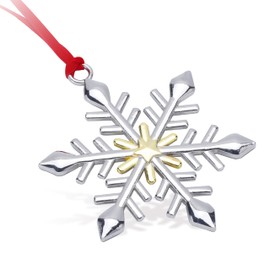 Desami 1set Christmas Snowflake Ornaments 2024 - Silver Metal Hanging Decorations with Rhinestones & Glitter for Tree, Window, Door Decor - Festive Winter Crafts for Holiday Home Deco