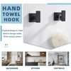APLusee Matte Black Bath Towel Hook 2 Pack, 304 Stainless