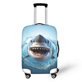 HELLHERO Travel Luggage Cover Suitcase Protector Case Fits 18-32 Inch Luggage, Shark 2, L (25-28 inch luggage)