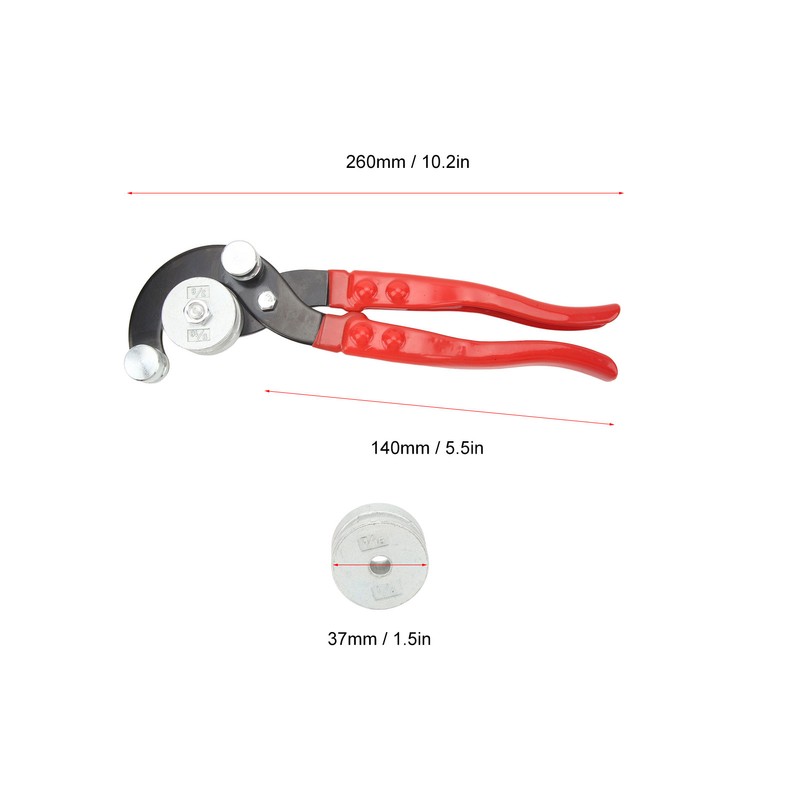 Tube Bending Pliers Manual Brake Lines Bender for 5/16in 3/8in