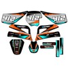 1998-2001 SX 50 Surge Orange Senge Graphics Complete Kit with