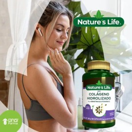 Suplemento en cápsula Nature's Life Colágeno Hidrolizado Vitamina C x 92g