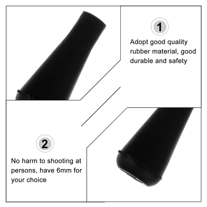 BESPORTBLE Soft Rubber Arrowheads 6 mm Archery Hunting Game Practice