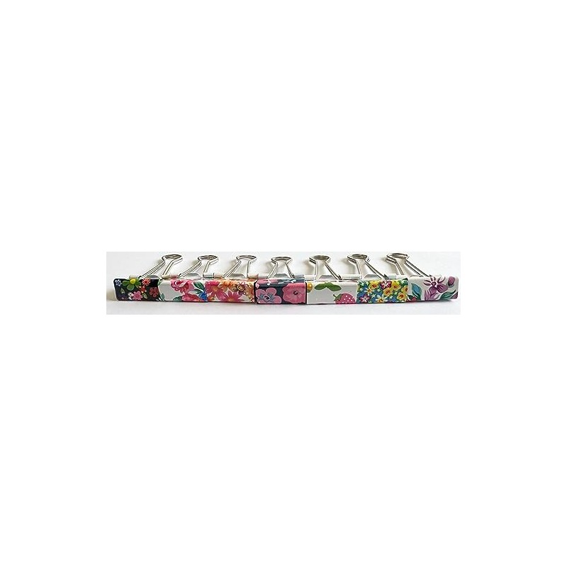 25mm Assorted Flower Design Metal Binder Foldback Clips Bulldog/Paper Clips/Binder