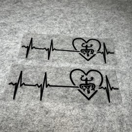 Car Styling Stickers for Frog Heart Beat PR Love Puerto Rico Puerto Rican Flag Tape Auto Tail Window Body Decoration Decal Applique Waterproof 2PCS (15x5cm, Black)