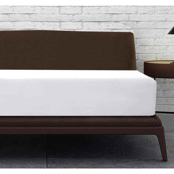Linen Home White Single Fitted Sheet Deep fit 12''/30cm Microfibre