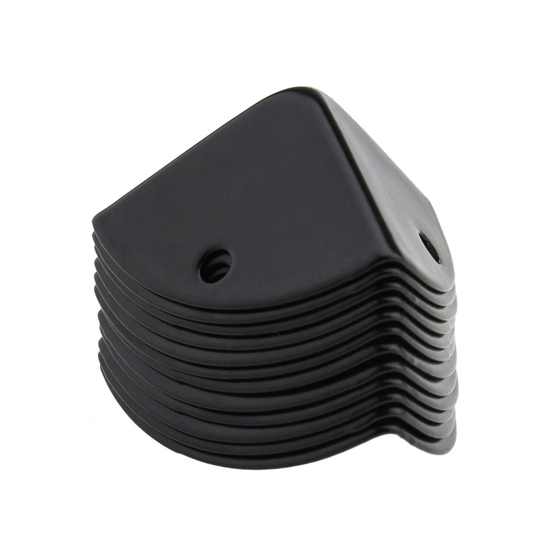 Create idea 12 x Black Corner Braces Decorative Protectors for
