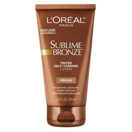 L'Oreal SUBLIME BRONZE Tinted Self-Tanning Lotion Medium Natural Tan 5 oz (Pack of 3)