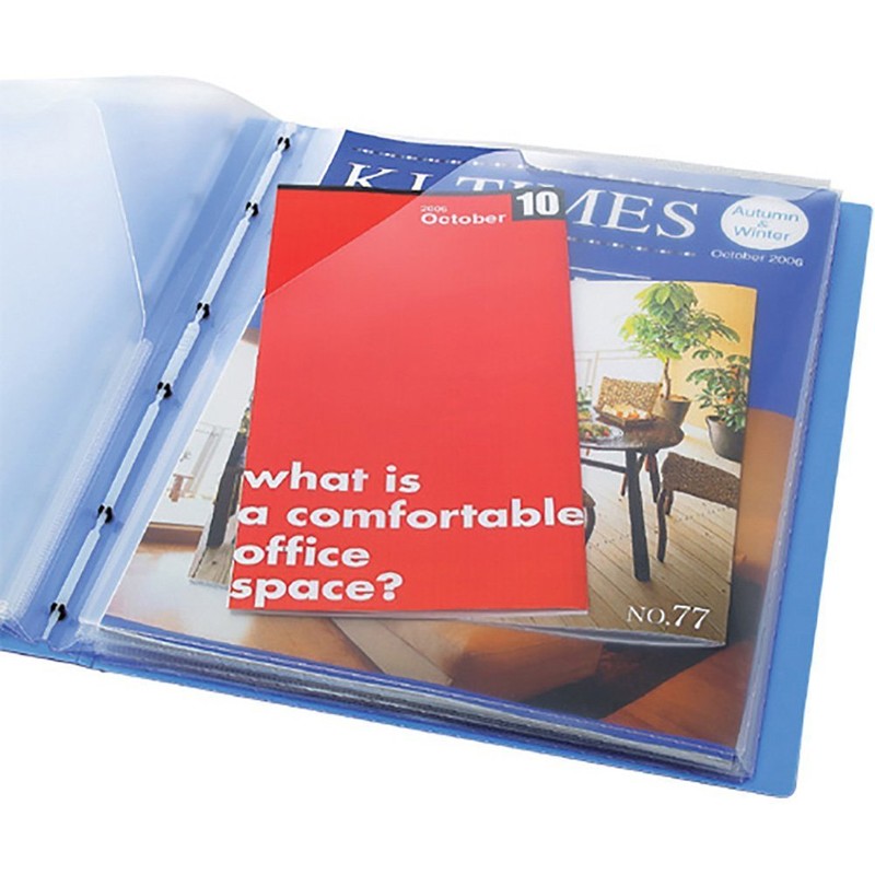 King Jim A4S 6130 Hard Clear File Pocket (6 Holes)