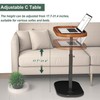 YunMeoCool Adjustable Height C Shaped Side Table, Couch Tables That