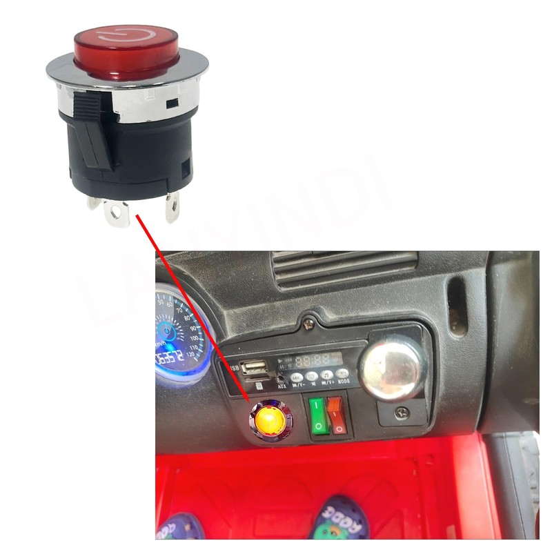 LANYINDI 2 Pcs Power Button Switch Push Start Replacement Parts