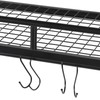 CeRaBuRET 24 Inch Black Wall Mounted Pot Rack with 2