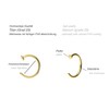 PIERCINGLINE Titanium Nose Ring Open Plate Piercing Lip Eyebrow Nose
