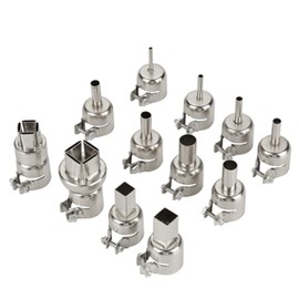 Aramox Heat Gun Nozzle, 12 Pieces Heat Gun Nozzle Kit for 850 Hot Air Soldering Station Repair Tool Accessories