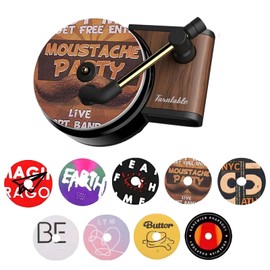 kingsea Record Player Air Freshener Car Vent Clip Aromatherapy, Air Diffusers Freshener Car Retro Clip Interior Decoration