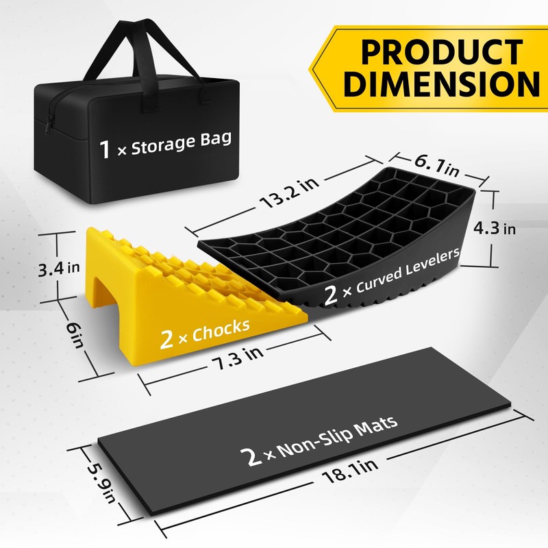 ROBLOCK RV Leveling Blocks Up to 35000 LBS, Camper Leveling