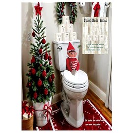 ELF Props Elf has found the Toilet Rolls! - Props Ideas Joke Christmas Decoration Prop Accessories Elf games