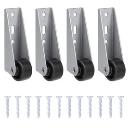 Pack of 4 Furniture Castors Small Fixed Castors with 12 Screws Small Castors for Furniture Mini Fix Castors for Transport Boards Tables Desks Cabinets US