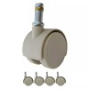 Ergo360 Office Chair Caster Wheels Almond Grey With Soft Treads