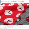 Kusubashi Mon Ori, Face Towel, Red, Approx. 29.5 x 13.8