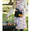 DII 100% Cotton, Summer BBQ Kitchen Bib Apron with Pocket,