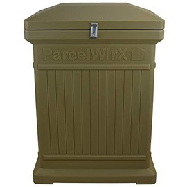 RTS Companies Inc 550200400A5481 Home Accents Parcelwirx Premium Vertical Delivery Drop Box with Hinged Lid, Oak