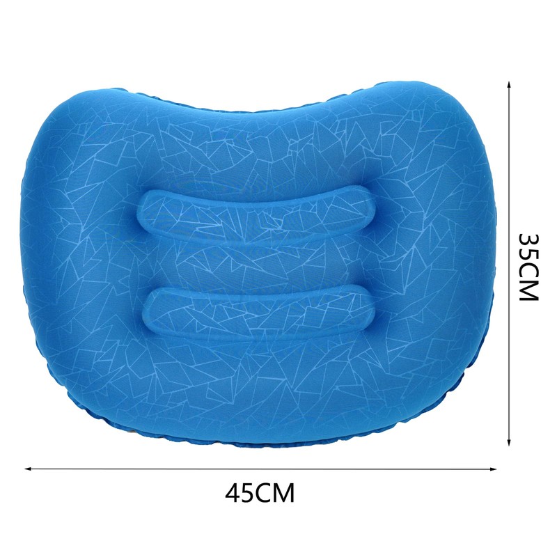 RLXMARTD Ultralight Inflatable Camping Pillow, Compressible Travel Neck Support, Blue