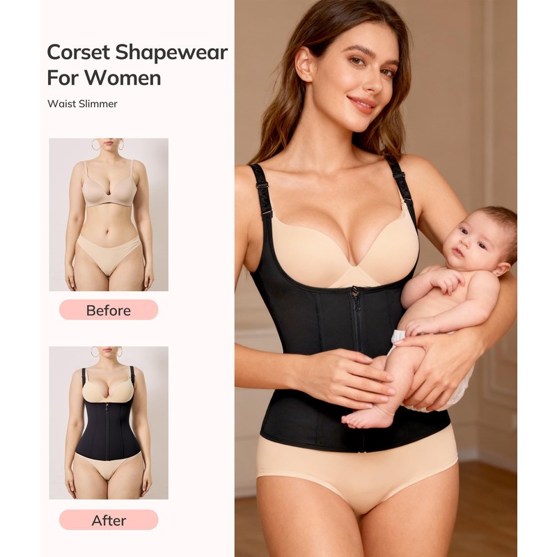 LODAY Waist Trainer Corset for Women Tummy Control Sport Workout