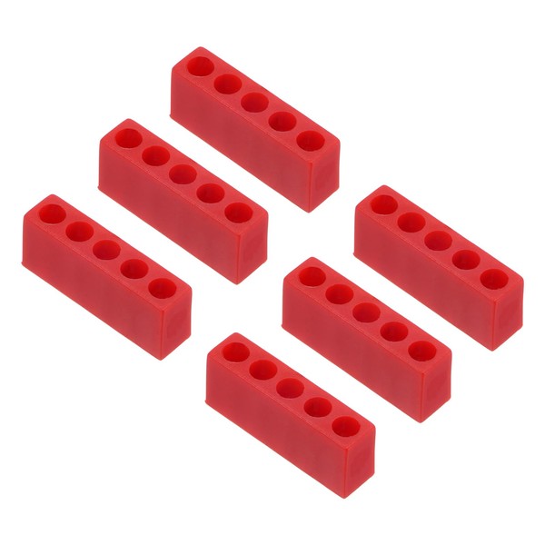 sourcing map 6pcs Plastic Hex Shank Screwdriver Bit Holder Organizer