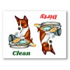 BASENJI Clean Dirty DISHWASHER MAGNET  New DOG