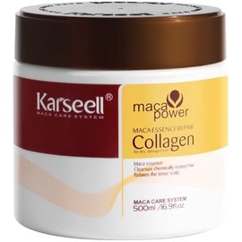 Karseell Collagen Hair Treatment Deep Repair Conditioning Argan Oil Collagen Hair Mask Essence for Dry Damaged Hair All Hair Types 16.90 oz 500ml
