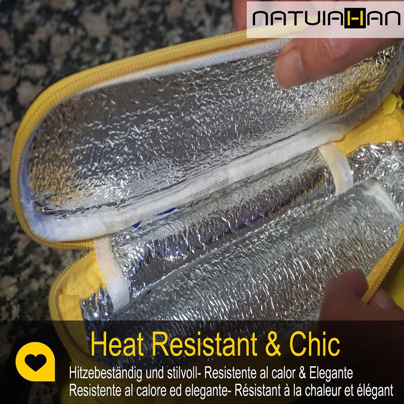 Natuiahan Insulated Sandwich Bag with Reinforced Nylon Handle, Zip and