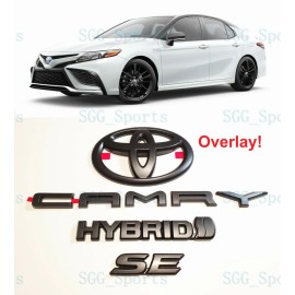 Toyota 2018 - 2023 TOYOTA CAMRY SE HYBRID BLACK OUT EMBLEM OVERLAY KIT (00016-32092)
