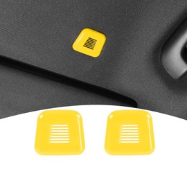 PDKLIN for Challenger Microphone Trim Cover Fit for Dodge Charger 2011-Present for Dodge Challenger 2015-2023 Yellow Interior Accessories 2pcs