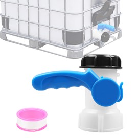 MaxAwe 62 mm IBC Ball Valve, Flap Valve, DN40 IBC Outlet Valve, Stop Valve, Hose Connection, Outlet Valve Adapter, Universal Tank Accessories, Shut-off Valve for Rainwater Tank, Connection Drain Valve