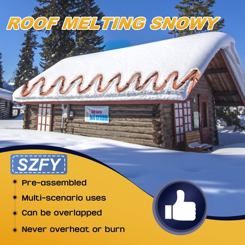 3FT~200FT Heat Tape for Water Pipes, -40°F Deicing Cable,Pipe Heat